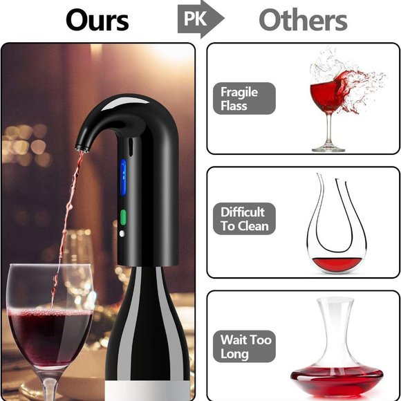 Wine Aerator Electric Wine Decanter One Touch Spout Pourer and wine preserver - Picture 2 of 11